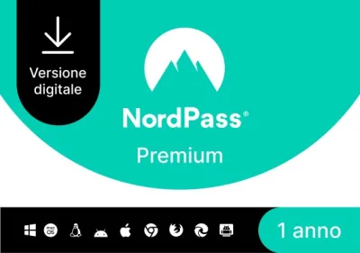 NordPass Premium Password Manager 1 Year Unlimited Dev IT Italy