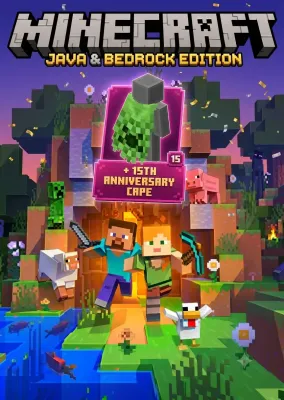Minecraft: Java and Bedrock Edition + 15th Anniversary Cape DLC