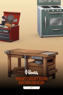 The Sims 4 Restoration Workshop Kit DLC