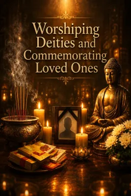 Worshiping deities and commemorating loved ones