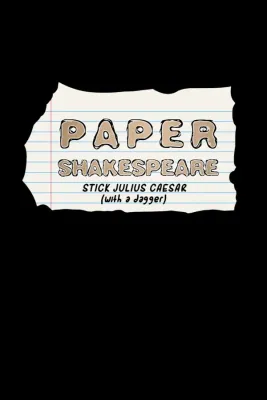 Paper Shakespeare - Stick Julius Caesar (with a dagger)