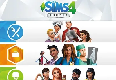 The Sims 4 - Get to Work DLC + Dine Out DLC + Cool Kitchen Stuff DLC Bundle EU XBOX One CD Key