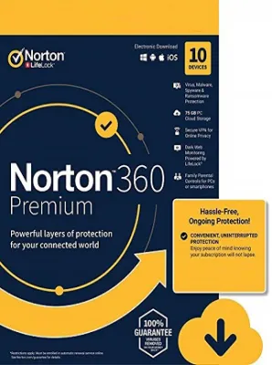 Norton 360 Premium + 75 GB Cloud Storage - NortonLifeLock