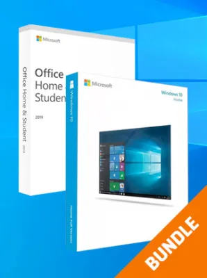 Microsoft Windows 10 Home & Microsoft Office 2019 Bundle (PC) - Microsoft Key