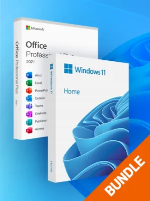 Microsoft Windows 11 Home & Microsoft Office Professional 2021 Plus Bundle - Microsoft Key