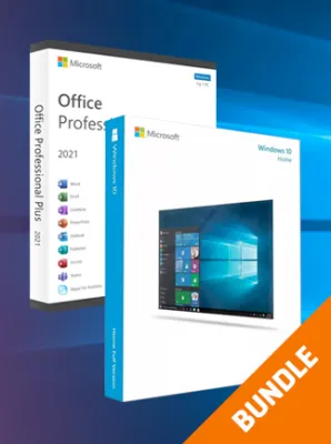 Microsoft Windows 10 Home & Microsoft Office Professional 2021 Plus - Microsoft Key