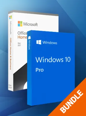 Microsoft Windows 10 Pro & Microsoft Office Home & Business 2021 (Mac) bundle - Microsoft Key