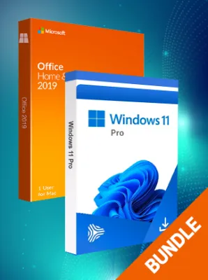 Microsoft Windows 11 Pro & Microsoft Office Home & Business 2019 (Mac) bundle - Microsoft Key