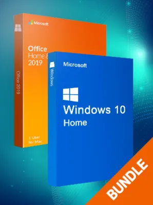 Microsoft Windows 10 Home & Microsoft Office Home & Business 2019 (Mac) bundle - Microsoft Key