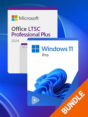 Microsoft Windows 11 Pro & Microsoft Office 2024 LTSC Pro Plus Bundle (PC) - Microsoft Key
