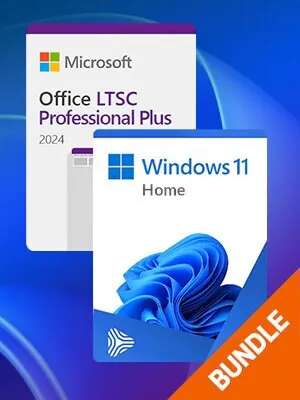 Microsoft Windows 11 Home & Microsoft Office 2024 LTSC Pro Plus Bundle (PC) - Microsoft Key
