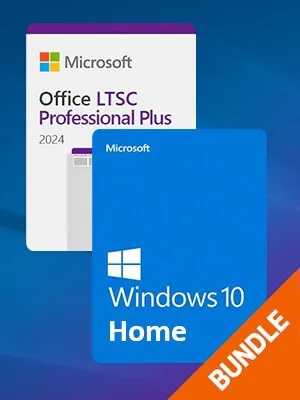 Microsoft Windows 10 Home & Microsoft Office 2024 LTSC Pro Plus Bundle (PC) - Microsoft Key