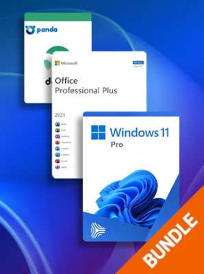 Microsoft Windows 11 Pro OEM & Office 2021 Pro Plus + Panda Dome Essential (PC) (1 PC, Lifetime) - Microsoft Key