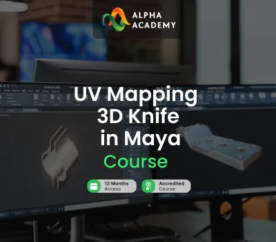 UV Mapping 3D Knife in Maya Alpha Academy