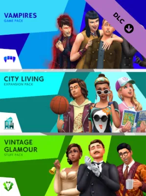 The Sims 4 Bundle - City Living, Vampires, Vintage Glamour Stuff