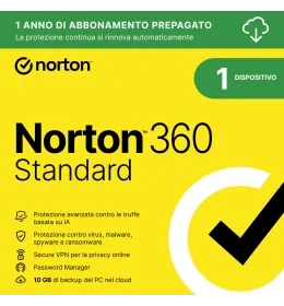 Norton 360 Standard | 10 GB di archiviazione cloud