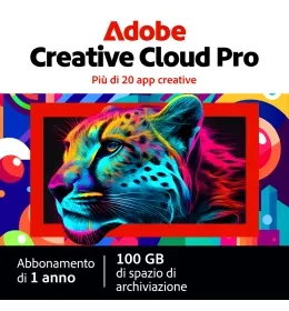 Adobe Creative Cloud Pro | 2 Installazioni | 100 GB di spazio di archiviazione cloud