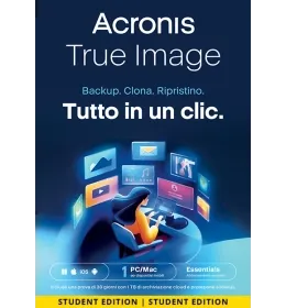 Acronis Cyber Protect Home Office Essentials | Versione per studenti | Mobile/Tablet incluso