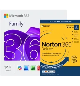 Microsoft 365 Family con Norton 360 Deluxe