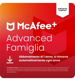 McAfee+ Advanced Family | Dispositivi illimitati | Nuovo (McAfee Plus Advanced)
