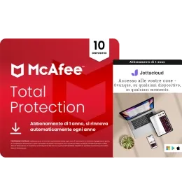 McAfee Total Protection + Jottacloud Personal Unlimited | Archiviazione cloud protetta illimitata
