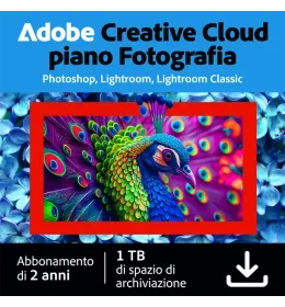 Adobe Piano Fotografia (Photoshop CC + Lightroom CC) | 1 utente | 1TB di cloudstorage