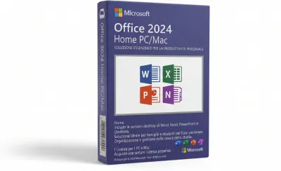 Microsoft Office 2024 Home - PC/Mac - Licenza Bind - Fatturazione Italiana