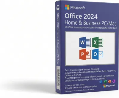 Microsoft Office 2024 Home & Business - PC/Mac - Licenza Bind - Fatturazione Italiana