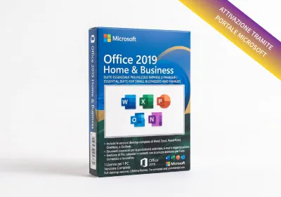 Microsoft Office 2019 Home & Business - PC - Licenza - Fatturazione Italiana