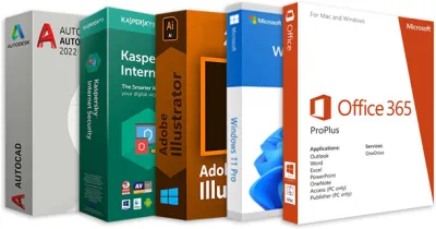 Pacchetto Silver Windows 11, Office 365, Kaspersky 2023, Autocad 2022, Adobe Illustrator 2022