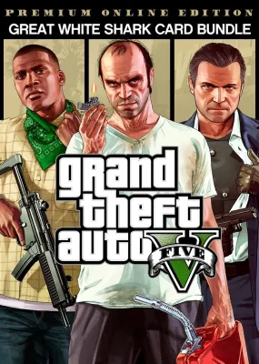 GTA V Premium Online Edition & Great White Shark Card Rockstar Games Launcher Key