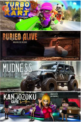 Turbo Dash Kart & Mudness Offroad & Buried Alive & Kanjozoku Game