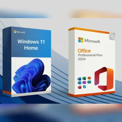 Microsoft Windows 11 Home & Microsoft Office 2024 - LTSC Professional Plus Bundle
