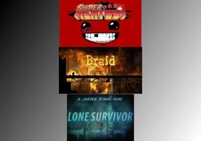 Super Meat Boy + Lone Survivor + Braid