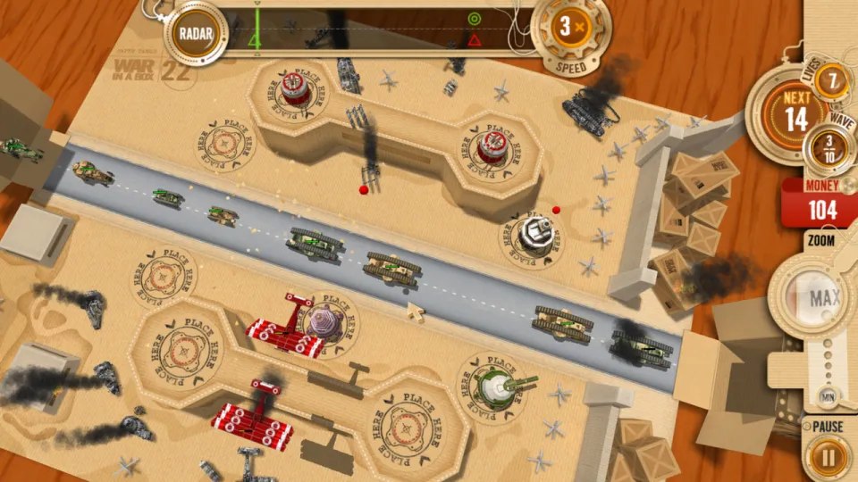 War in a Box Paper Tanks