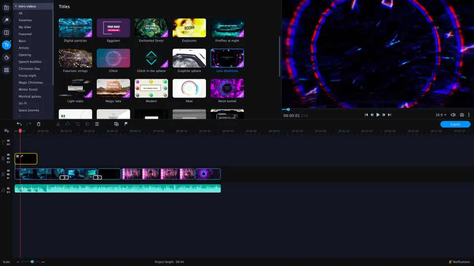 Movavi Video Editor Plus 2021 - VHS Intro Pack