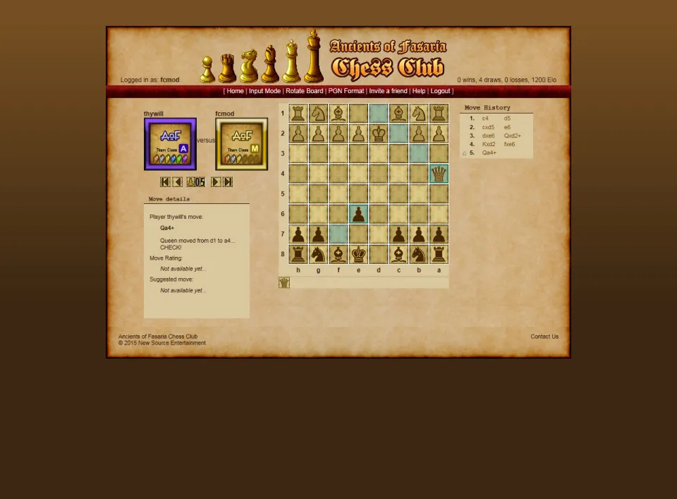 Ancients of Fasaria: Chess Club 2.0