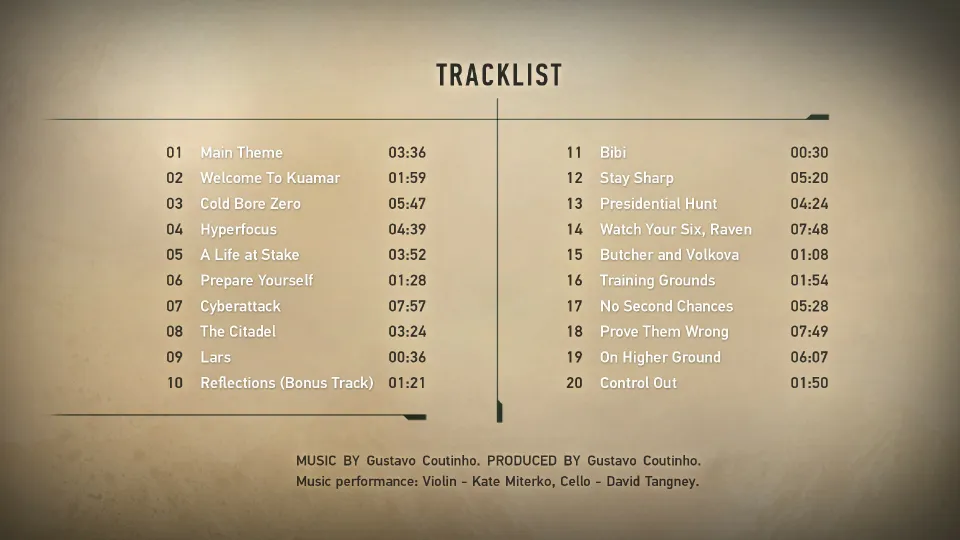 Sniper Ghost Warrior Contracts 2 Soundtrack