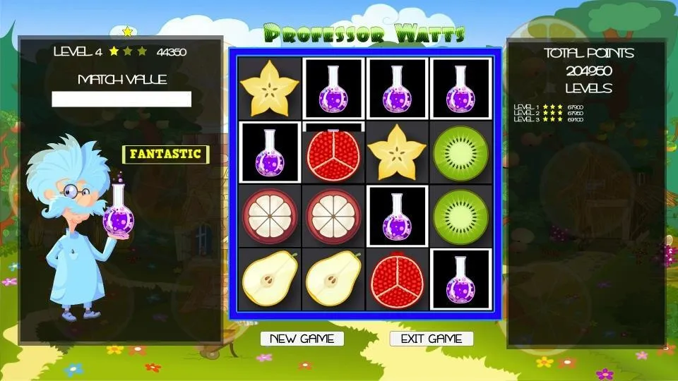 Professor Watts Memory Match Fresh Fruit