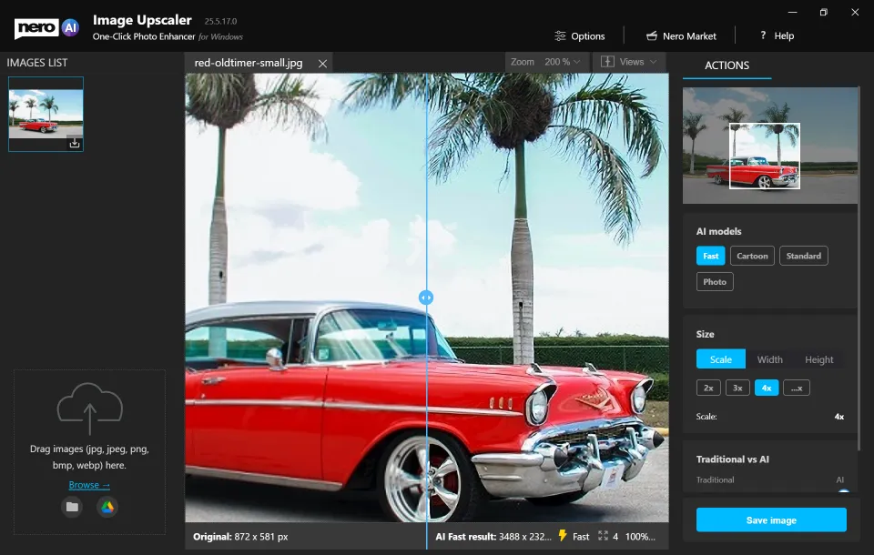 Nero AI Image Upscaler
